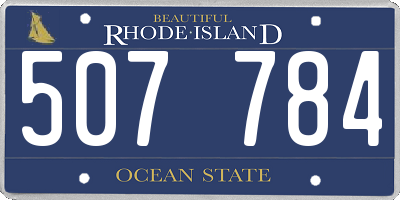 RI license plate 507784