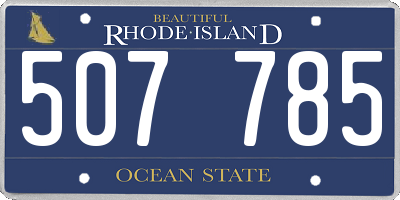 RI license plate 507785