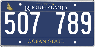 RI license plate 507789