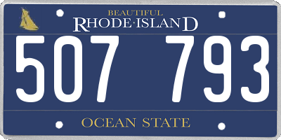 RI license plate 507793