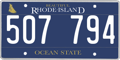 RI license plate 507794