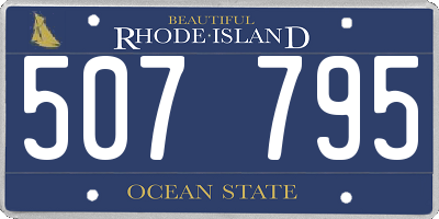 RI license plate 507795