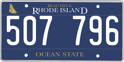 RI license plate 507796