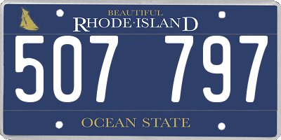 RI license plate 507797