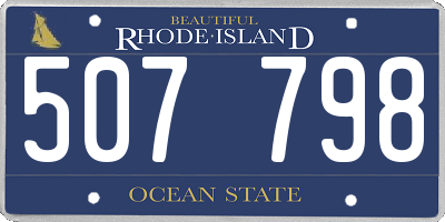 RI license plate 507798