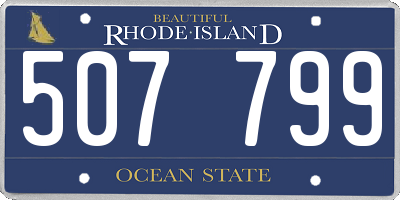 RI license plate 507799