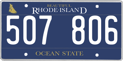 RI license plate 507806