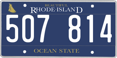 RI license plate 507814