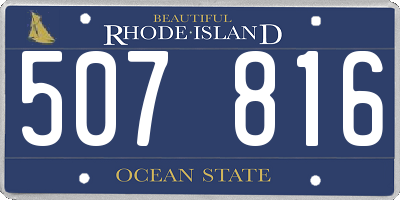 RI license plate 507816