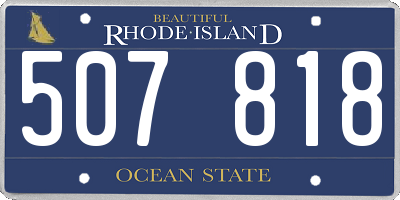 RI license plate 507818