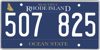 RI license plate 507825