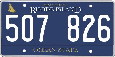 RI license plate 507826
