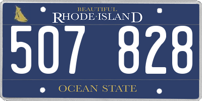 RI license plate 507828