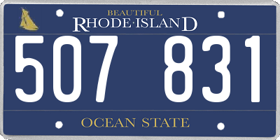 RI license plate 507831
