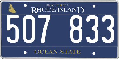RI license plate 507833