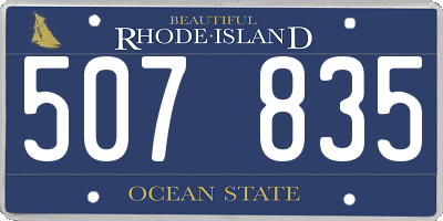 RI license plate 507835