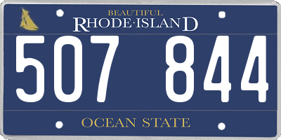 RI license plate 507844