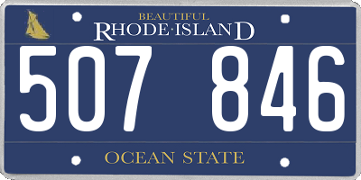 RI license plate 507846