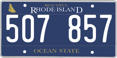 RI license plate 507857