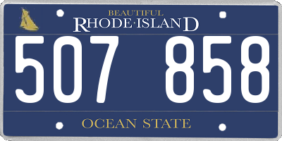 RI license plate 507858