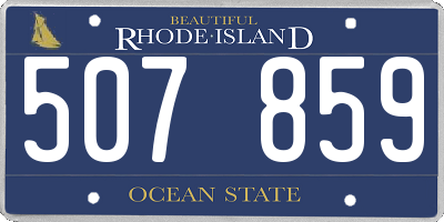 RI license plate 507859