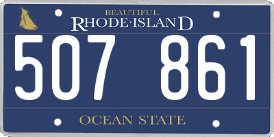 RI license plate 507861