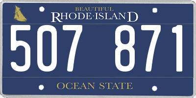 RI license plate 507871