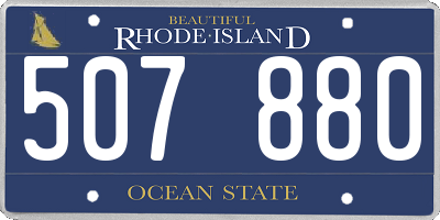 RI license plate 507880
