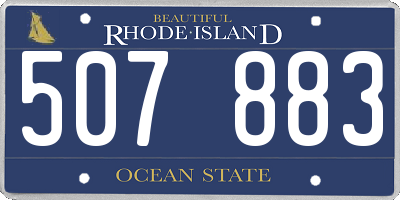 RI license plate 507883