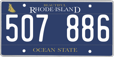 RI license plate 507886