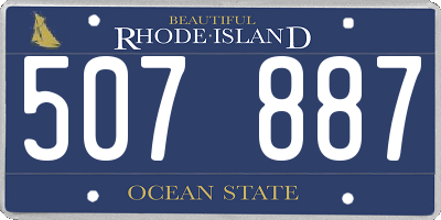RI license plate 507887