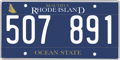 RI license plate 507891