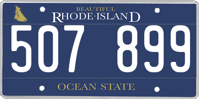 RI license plate 507899