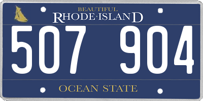 RI license plate 507904