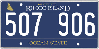 RI license plate 507906