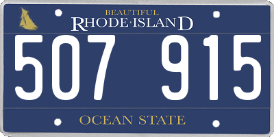 RI license plate 507915