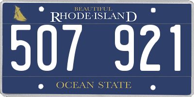 RI license plate 507921