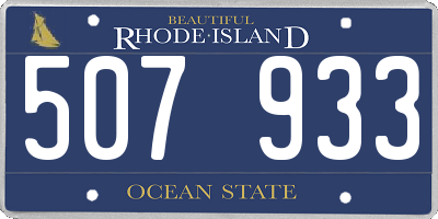RI license plate 507933