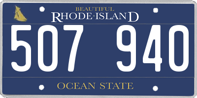 RI license plate 507940