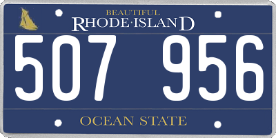 RI license plate 507956