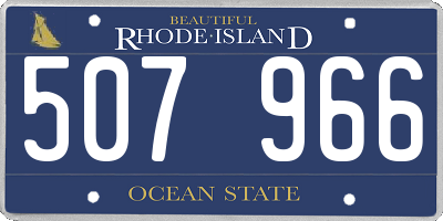 RI license plate 507966