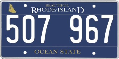 RI license plate 507967