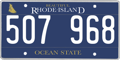 RI license plate 507968