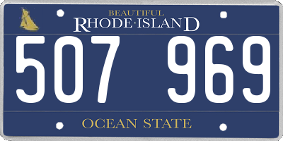 RI license plate 507969