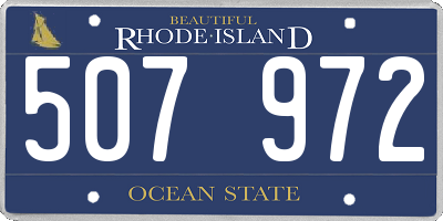 RI license plate 507972