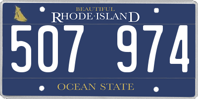 RI license plate 507974