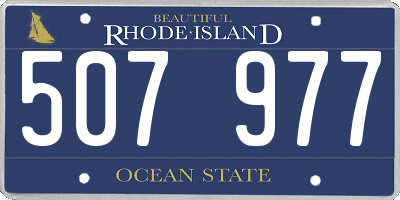 RI license plate 507977