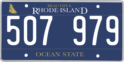 RI license plate 507979