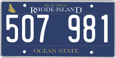 RI license plate 507981