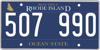 RI license plate 507990